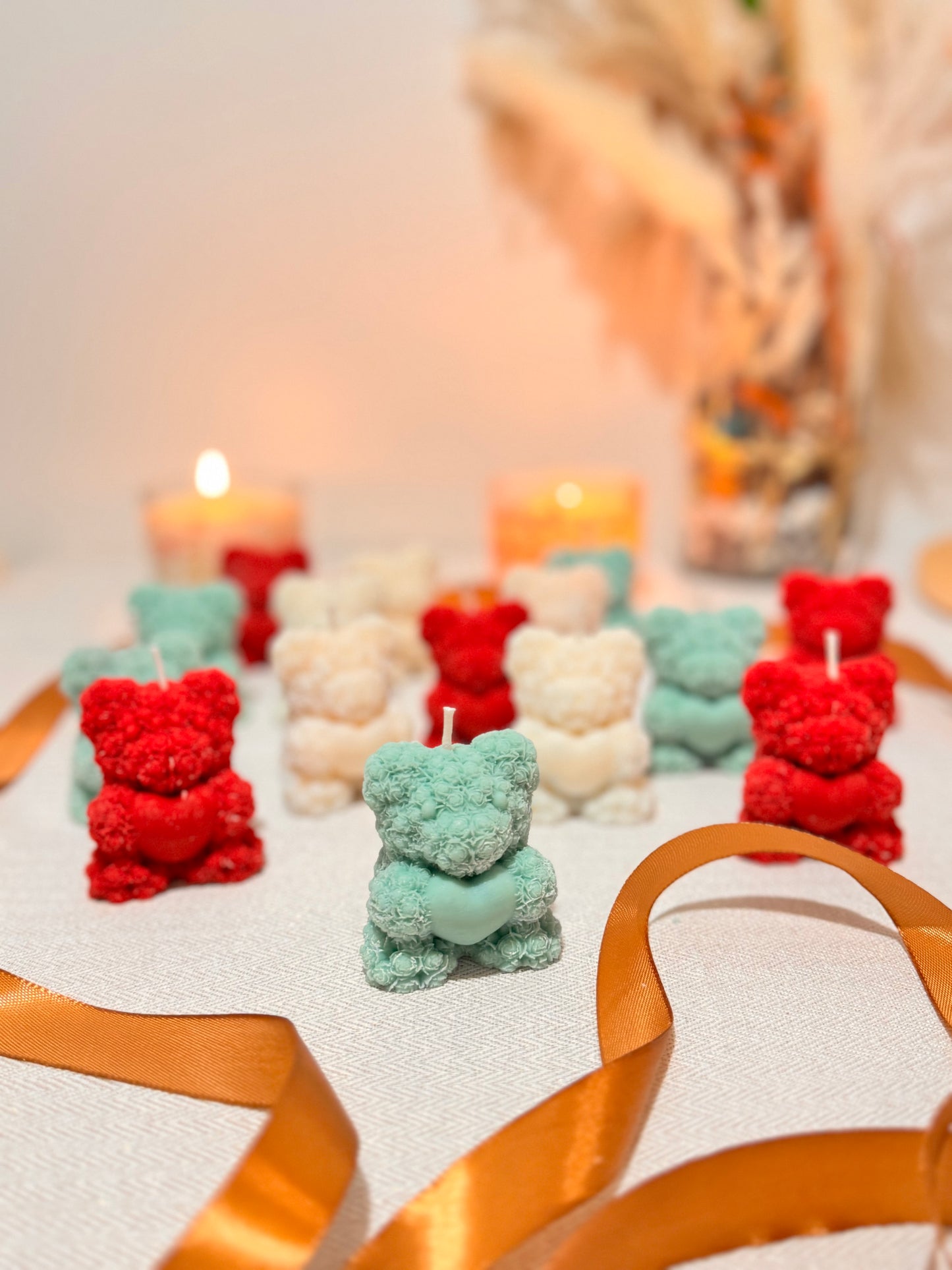 Bougie Teddy Parfumée - Cire Naturelle & Mèche Coton - Artisanale & Fait main